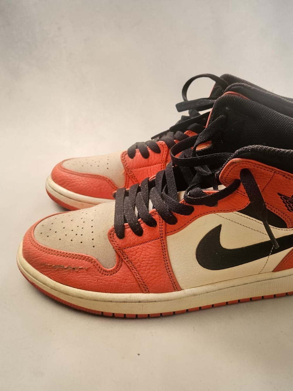 Nike High-Top Sneakers - Orange/White/Black